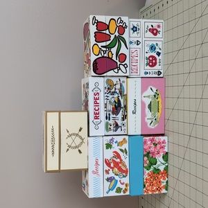 Tin Recipe Boxes Set of 7